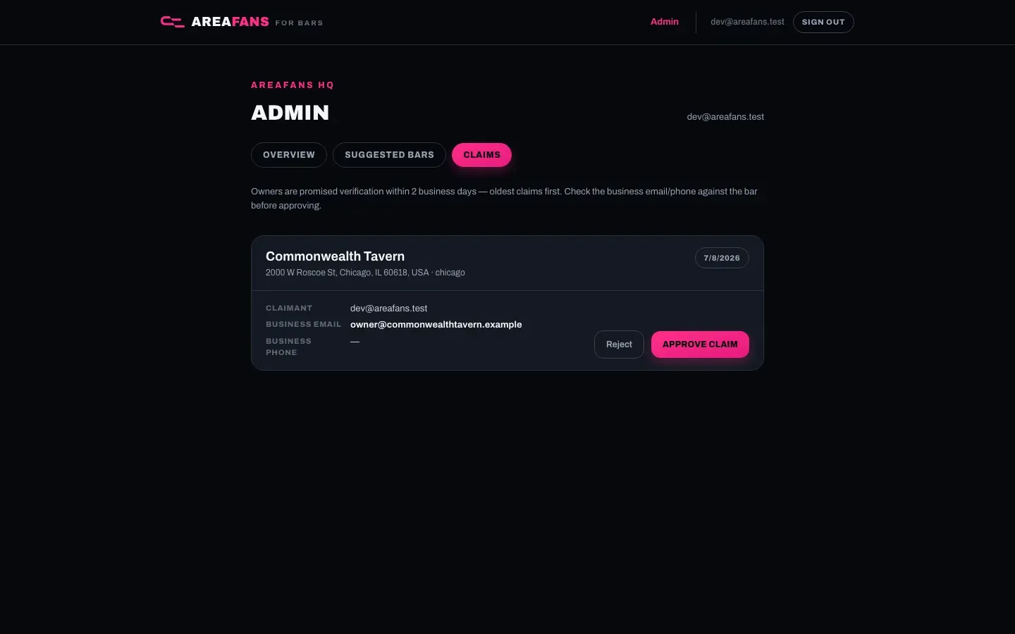 Claims are reviewed by hand before verification